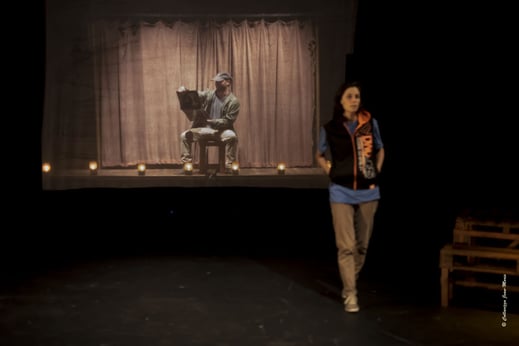 No women's land spectacle sur les migrants Bruxelles