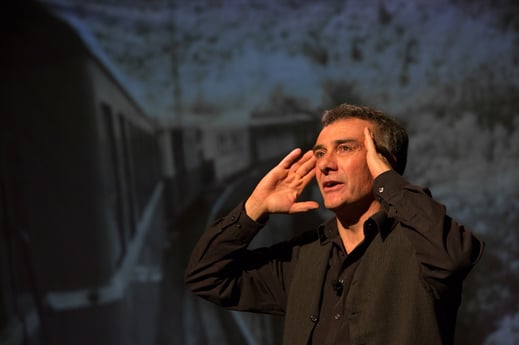 Spectacle sur l'Italie, en français et italien, accordéon, vidéo à Bruxelles