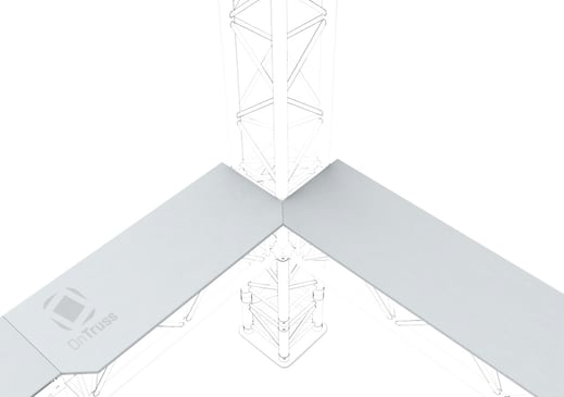 OnTruss EventBoard Corner C90A - Eck-Verbindung ohne Corner C90A mit senkrechter Traverse