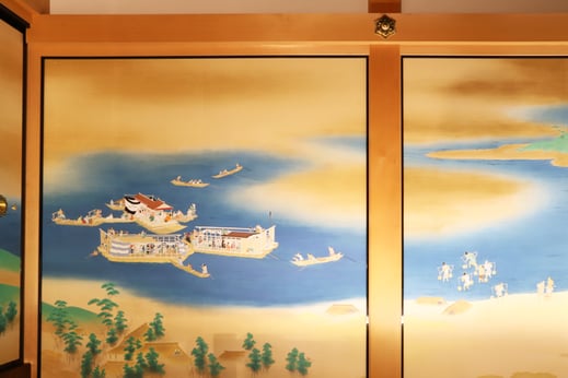 名古屋城本丸御殿_上洛殿_対面所「次之間」障壁画「風俗図」3