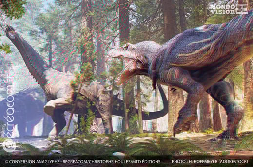 Conversion en anaglyphe 3D : Tyrannosaurus-Rex