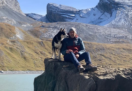 Ayo und Dominique auf dem Gemmipass