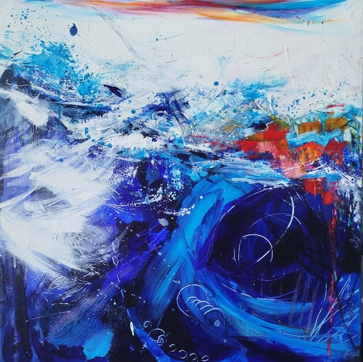 Elisabeth Augendre artiste peintre en Ariège acrylique impressionnisme jardins aquatiques, l'océan 28