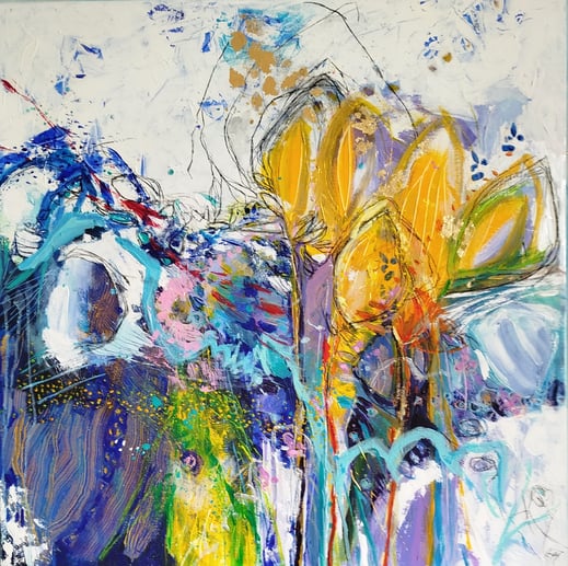 Elisabeth Augendre aetiste peintre en Ariège acrylique impressionisme jardins extraordianires 21