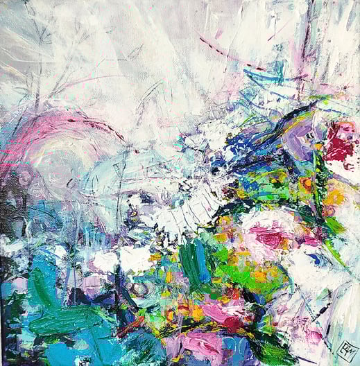 Elisabeth Augendre artiste peintre en Ariège acrylique impressionnisme jardins suspendus 22