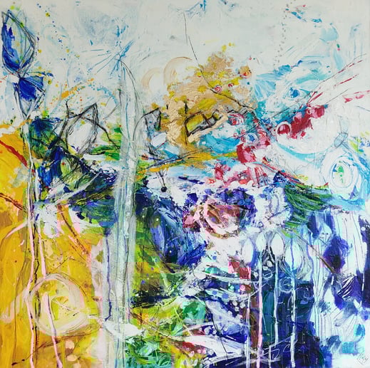 Elisabeth Augendre artiste peintre en Ariège accrylique impressionisme jardins extraordinaires 20