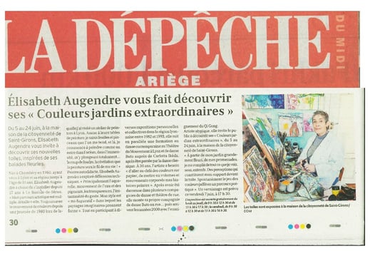 Elisabeth Augen dre expose à la Maison de la citoyenneté de St Girons en juin 2024