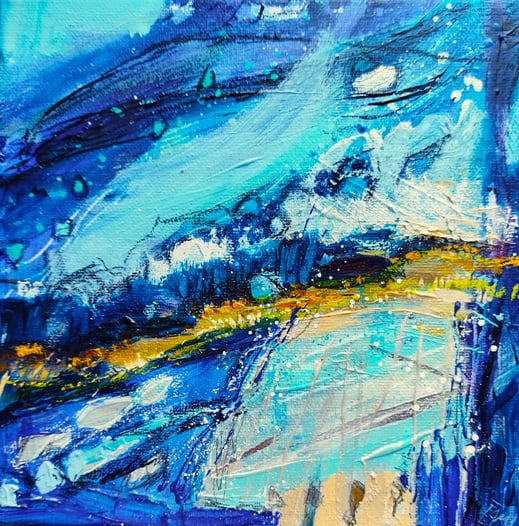 Elisabeth Augendre artiste peintre en Ariège acrylique impressionnisme jardins aquatiques, l'océan 17