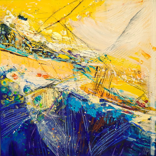 Elisabeth Augendre artiste peintre en Ariège acrylique impressionnisme jardins aquatiques océan 7