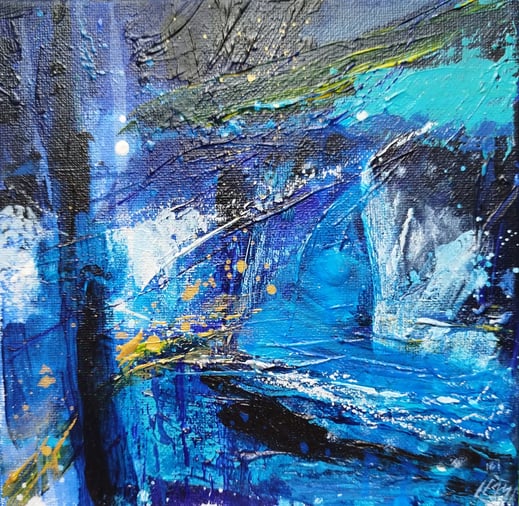 Elisabeth Augendre artiste peintre en Ariége acrylique impressionnisme jardins aquatiques, l'océn 20
