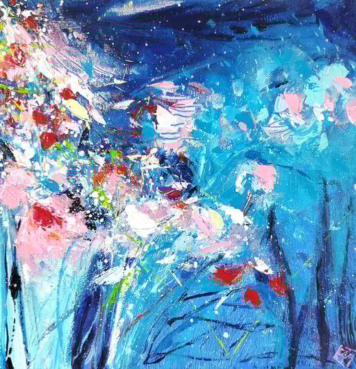 Elisabeth Augendre artiste peintre en Ariège acrylique impressionnisme fantaisie en jardin 44 