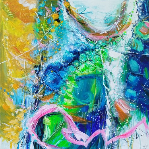 Elisabeth Augendre artiste peintre en Ariège acrylique impressionnisme jardins suspendus 33