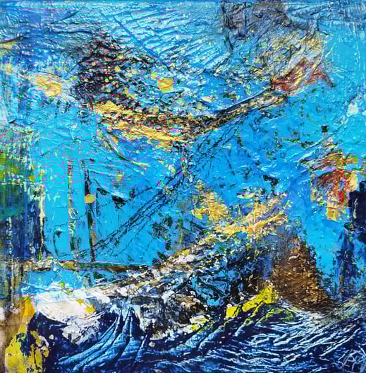 Elisabeth Augendre artiste peintre en Ariège acrylique impressionnisme jardins aquatiques, l'océan 16