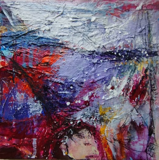 Elisabeth Augendre artiste peintre en Ariège acrylique impressionnisme jardins aquatiques, l'océan 22