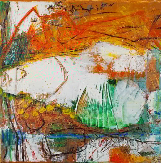 Elisabeth Augendre artiste peintre galerie espace Ysmaïloff Paris acrylique impressionnisme jardins aquatiques les poissons 5