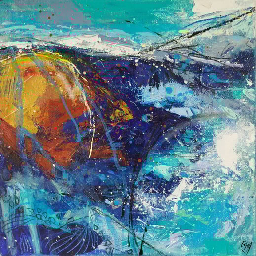 Elisabeth Augendre artiste peintre en Ariège acrylique impressionnisme jardins aquatiques océan 5