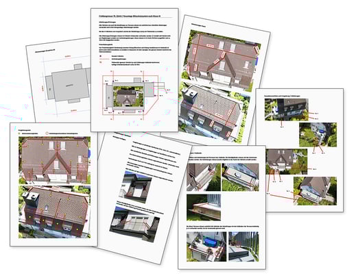 Beispiel eines Blitzschutzkonzeptes, äusserer Blitzschutz