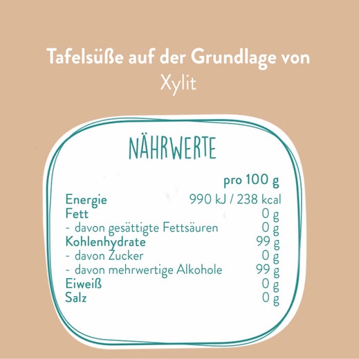 Nährwerttabelle Birkenzucker mit Zimt