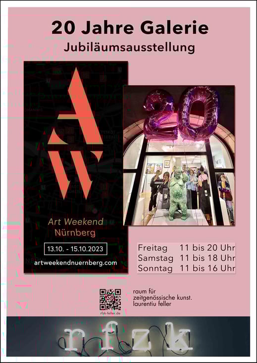 Galerie rfzk . Laurentiu Feller beim Art Weekend Nuernberg 2023