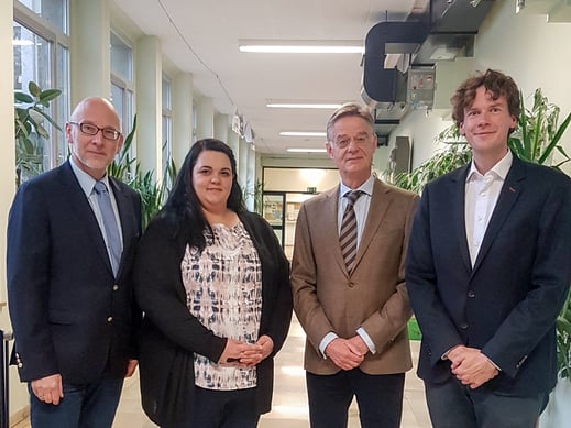 V.l.: Dr. Matthias Locher, Annika Gunst, Dr. Michael Montag, Tobias Langer