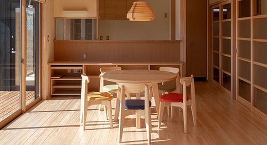 国産材丸テーブル