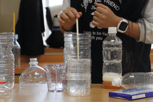 理科の実験のリハーサル