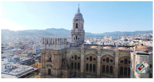 Catedral de Málaga desde las alturas