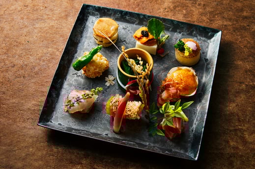 アマンダンテラス_アニバーサリーディナー_和洋折衷料理