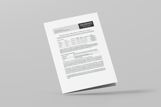 Parketthaus Scheffold Boden Parkett Holzboden Atelier Technisches Datenblatt