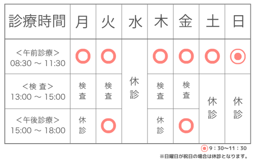 かとう内科眼科クリニック_診察時間（眼科）