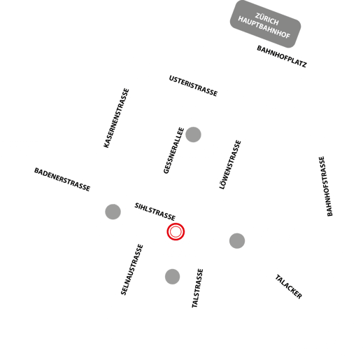 Lageplan Barschule Zürich