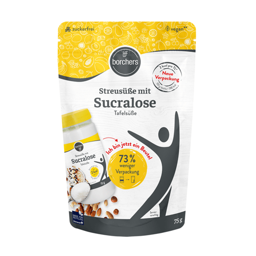 borchers Streusüße mit Sucralose 75 g im Standbeutel