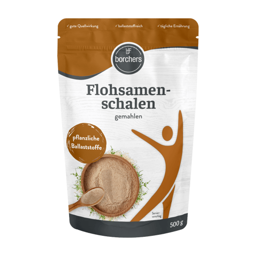 borchers Flohsamenschalen gemahlen im Standbeutel 500g