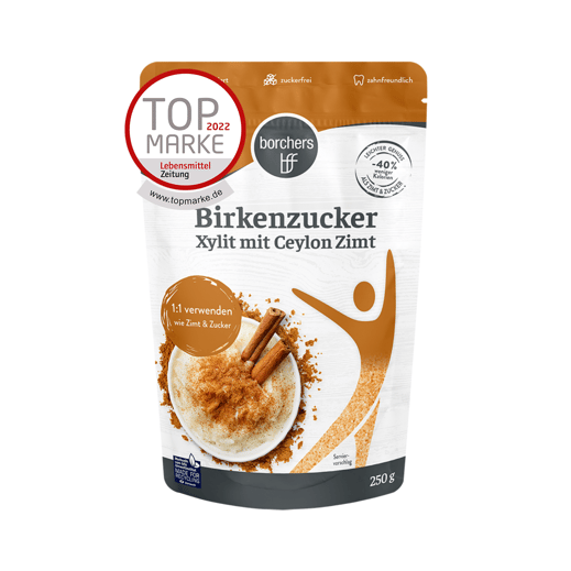 borchers Birkenzucker mit Zimt 250 g im Standbeutel