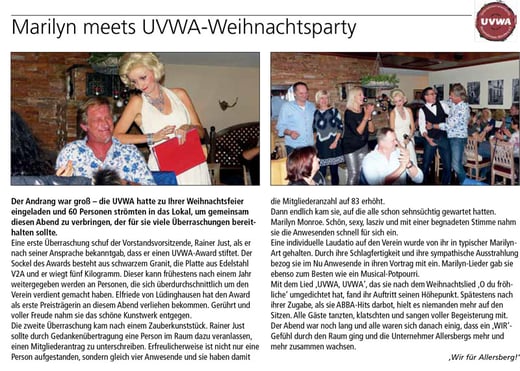 Marilyn Meets UVWA Weihnachtsfeier