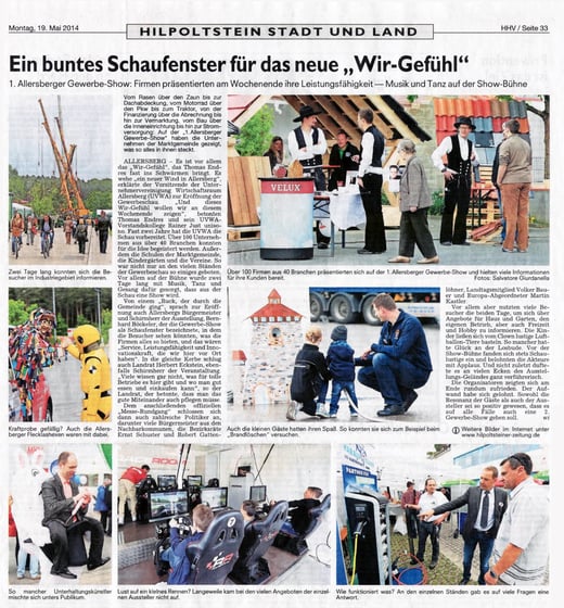 Artikel: Roth-Hilpoltsteiner Volkszeitung, 19. Mai 2014