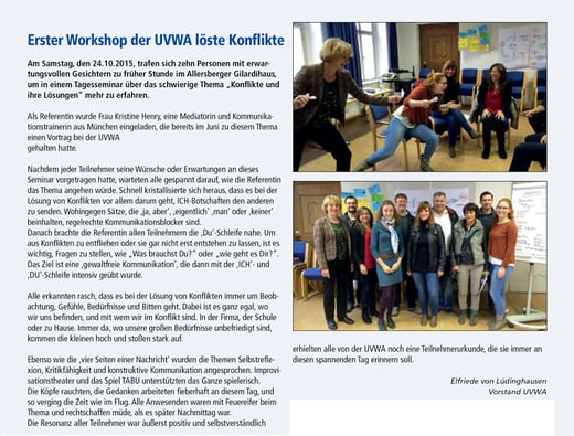 Artikel, Mitteilungsblatt Allersberg, November 2015