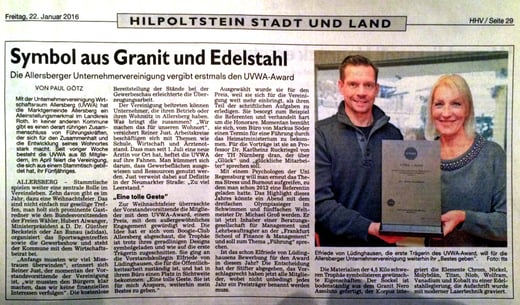 Die Allersberger Unternehmervereinigung vergibt erstmals den UVWA-Award