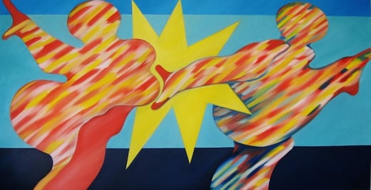 SAPRI, Öl auf Leinwand, 100 cm x 190 cm 