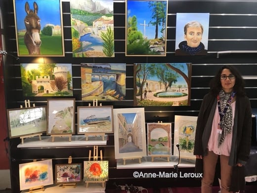 Expositions peinture Anne-Marie Leroux.