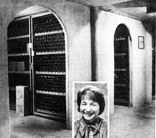 In den ausgedehnten Gewölben des Schiirlichellers lagern über 20000 Flaschen Wein, darunter Raritäten. Aber mit seinem alten Wein, meint Präsidentin Alice Ruf (kleines Bild), gibt keiner an. (Bild: Max Baumann)