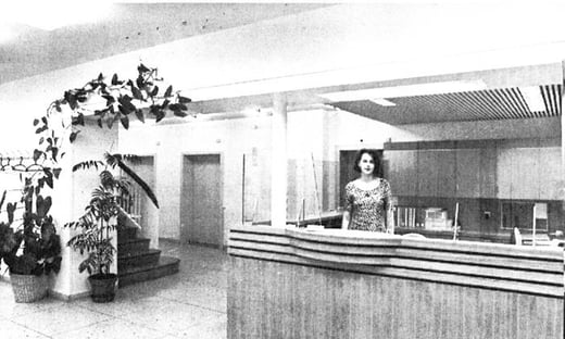 Die umgebaute Portierloge in der Villa. 