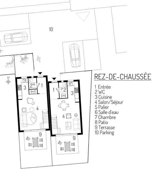 Hervé Brémaud - Promotion immobilière - Maison mitoyennes - Maître d'oeuvre bâtiment à Poitiers, conception et construction de maisons à ossatures bois et contemporaines