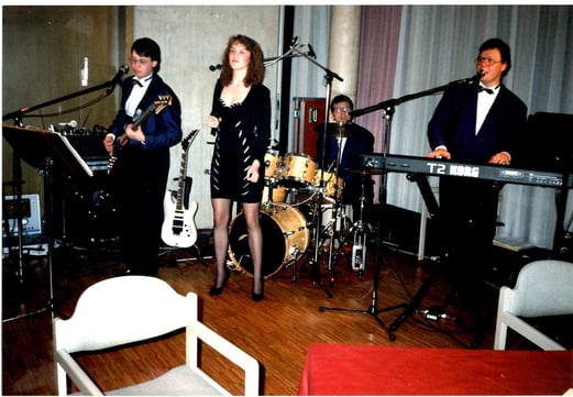 CCB im Rosdorfer Gemeindesaal: (v.l.) Olaf, Kathrin, Bernd und Erwin