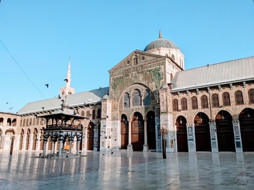 Die riesige Umayyad Mosque in Damascus