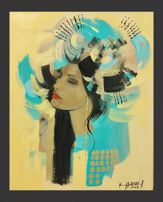 Streaming my dream 40x50 cm Mixed Media /Acryl 