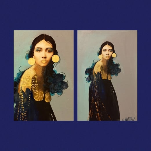 Smple things are beautiful / mixedmediaartwork A3 detail