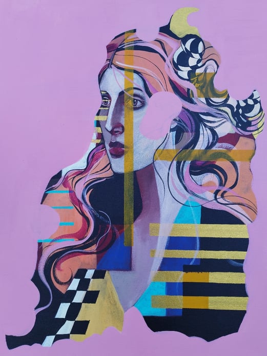 Femme II. 60x80cm Acryl auf Leinwand 