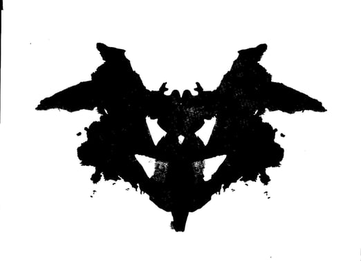 Test du Rorschach, 1ere planche, test de personnalité pratiqué lors d'un bilan psychologique.