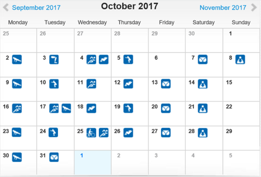 freaky routine, tägliche Übungen, Projekt 100, runtastic, Statistik Oktober 2017